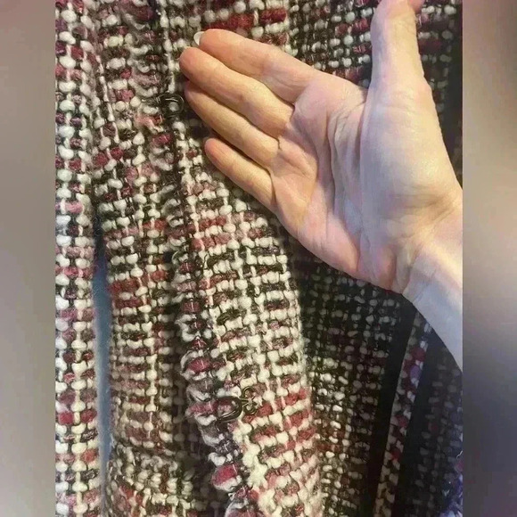 NEW Isabel Marant Penia Tweed Pink Black Blazer Jacket Size 34 French US 2 - Picture 14 of 16